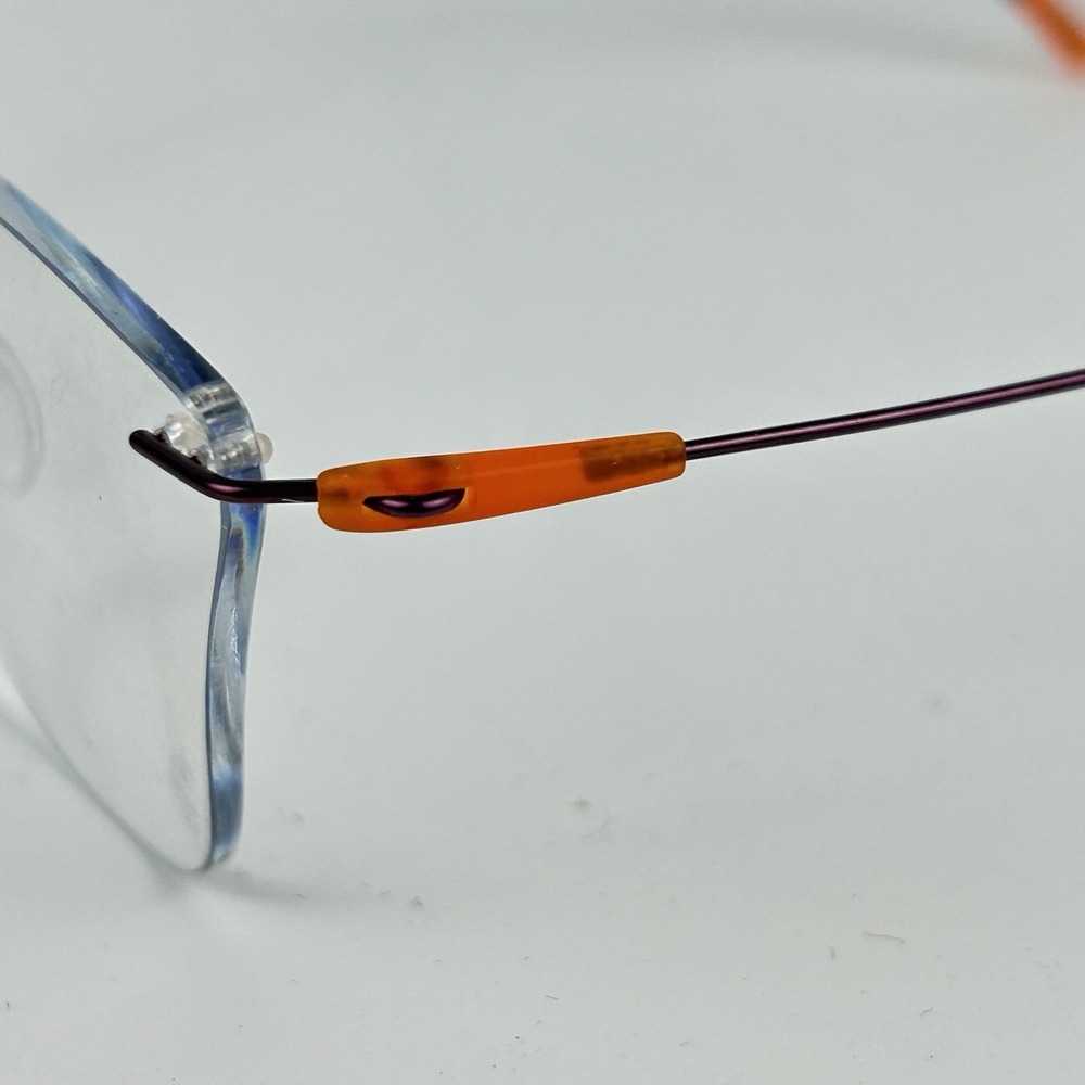 Silhouette 5500 Eyeglasses Frames‎ 4040 Purple Orange 55-17-135 - Picture 4 of 11